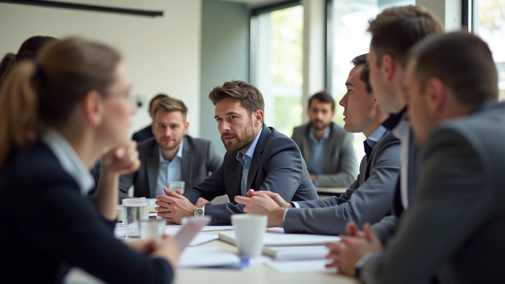 Group of people in a learning environment discussing financial concepts