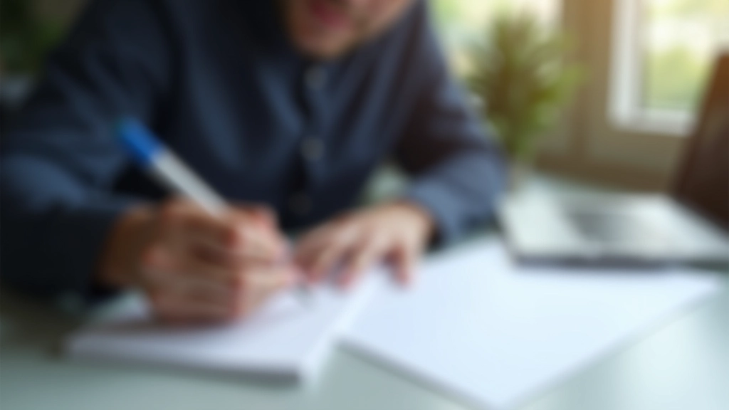 Person studying financial concepts at desk