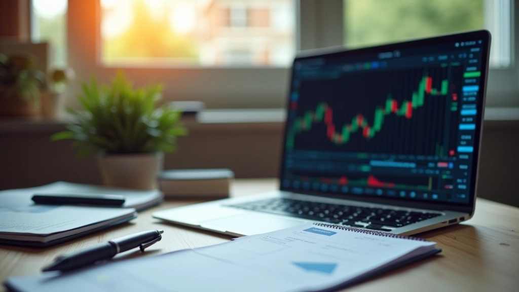 Risk management trading desk with charts and analysis tools